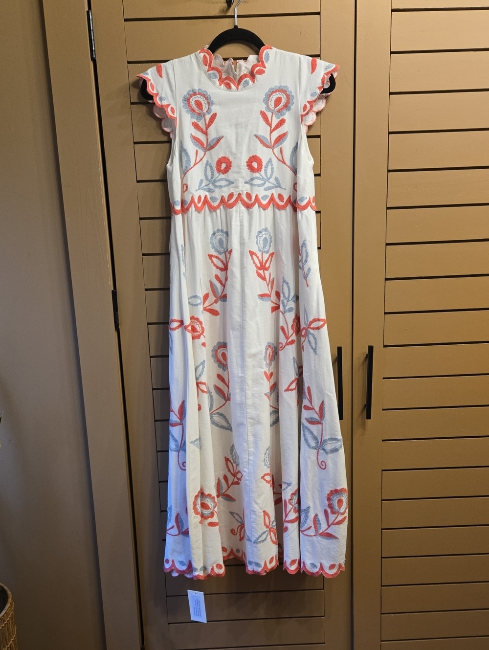 Sea New York Multi Eevi Embroidered Twill Short Sleeve Dress Size XS - Picture 5 of 11